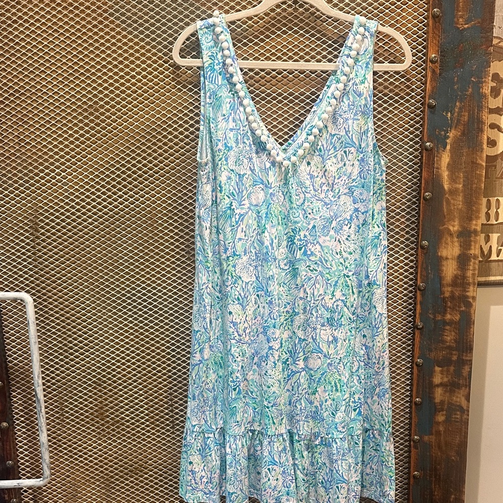 Lilly Pulitzer Blue and White Patterned Dress